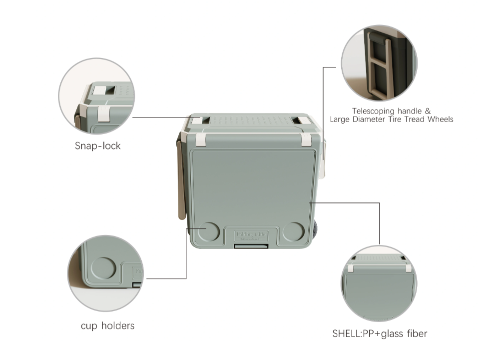 Cooler Camping 32L con mesa y 2 sillas - Imagen 6