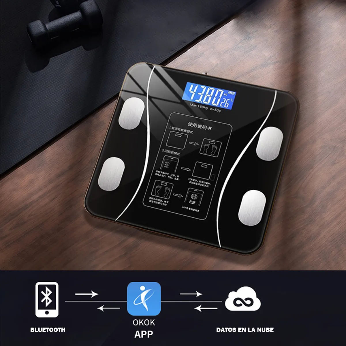 Báscula Inteligente de Bioimpedancia con Bluetooth - Imagen 3
