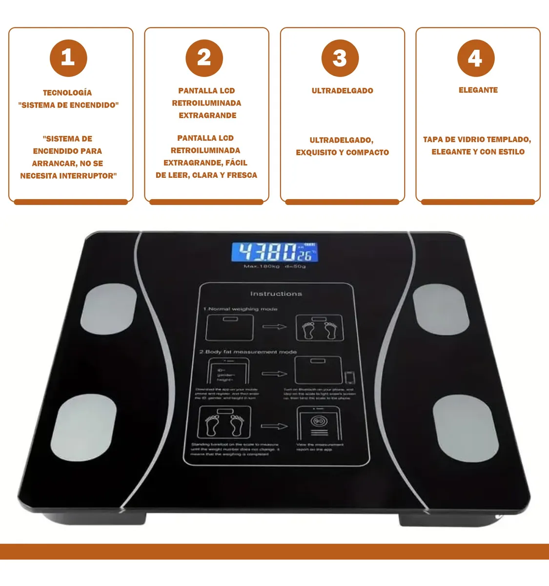 Báscula Inteligente de Bioimpedancia con Bluetooth - Imagen 4