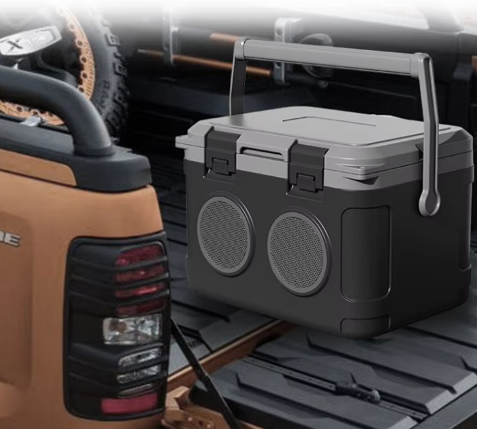 Cooler 21L con parlante Negro-Gris