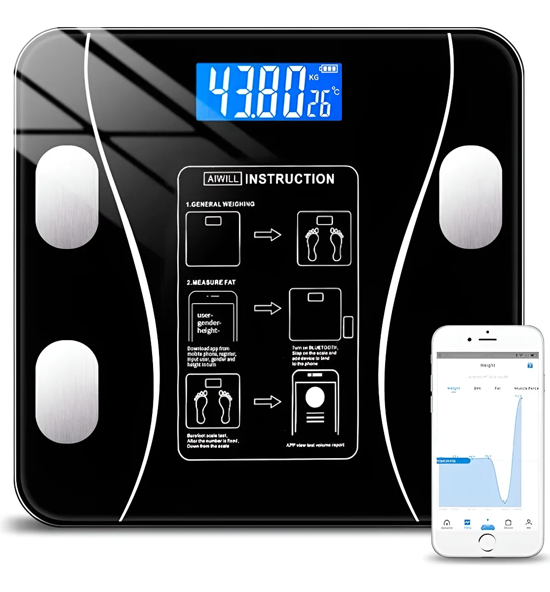 Báscula Inteligente de Bioimpedancia con Bluetooth - Imagen 6